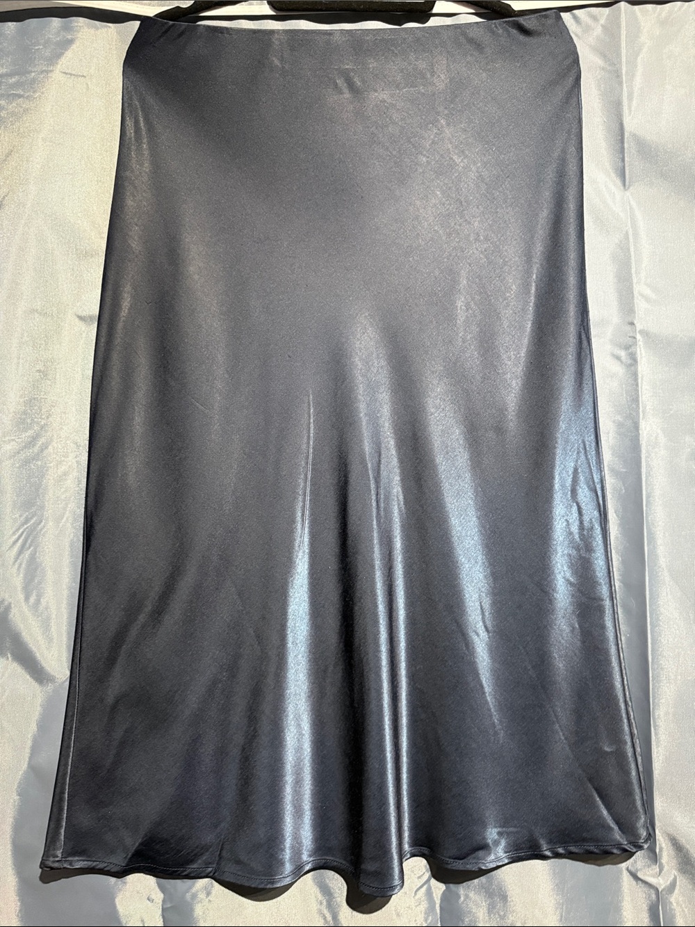 Sanctuary Black Satin Midi Skirt